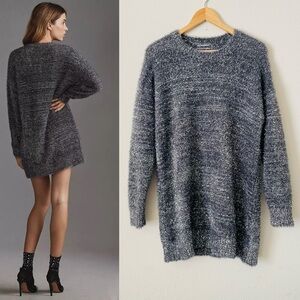 by Anthropologie XS Eyelash knit silver mini dress